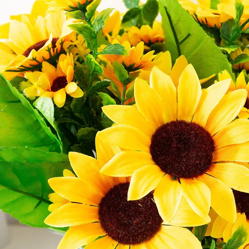 Artificial Silk Sunflower Bouquet | Wedding & Home Decor