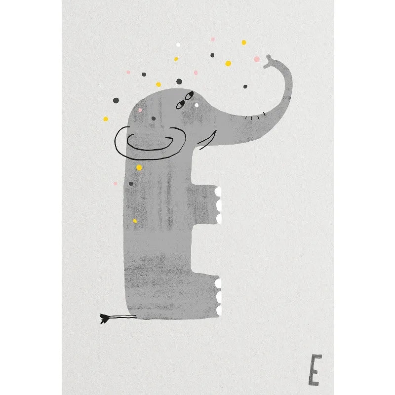 ABC Animal Alphabet Canvas Wall Art for Kids Nursery Room