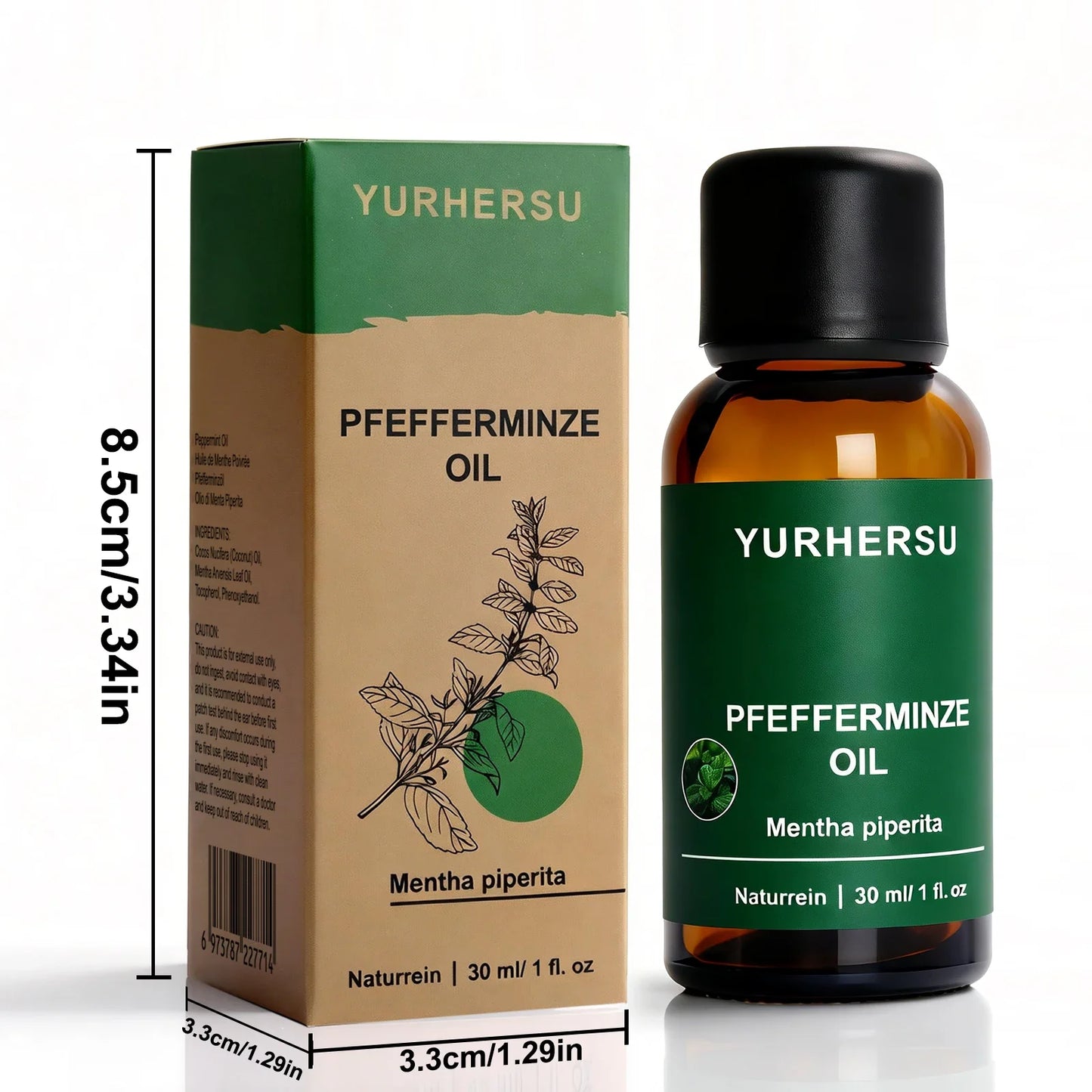 Pure Peppermint Essential Oil 30ml – Focus, Clarity & Cooling