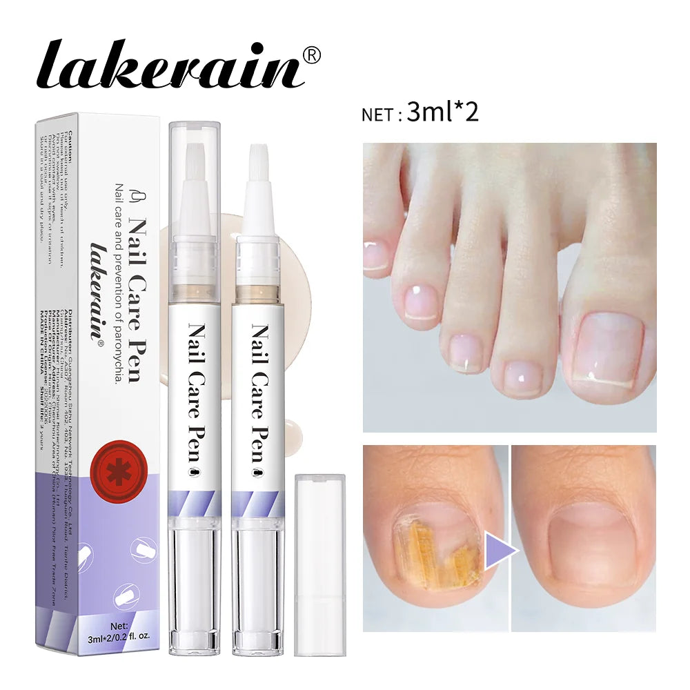 Nail Care Pen Nourish and Moisturize Nails Prevent Fungal Infections Improve Appearance Flat Brush Head Design Daily Nail Care Peaceful Pleasures Health and Wellness Purple x 2