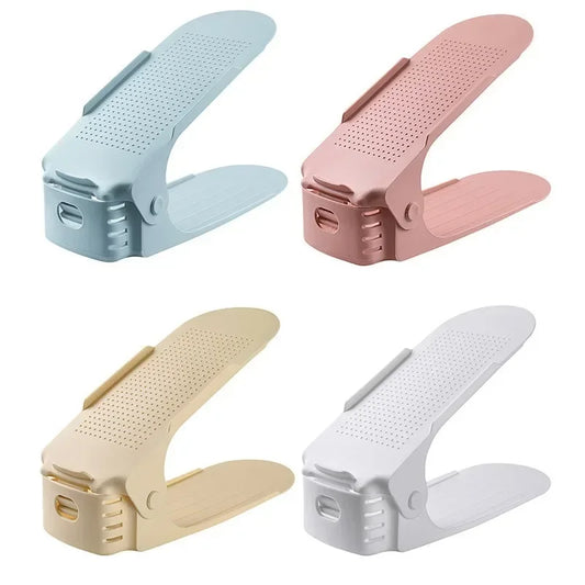 New Shoe Stacker Adjustable Shoe Slots Organizer Shoes Slots Space Saver Double Deck Rack Holder For Closet Organization Peaceful Pleasures Health and Wellness