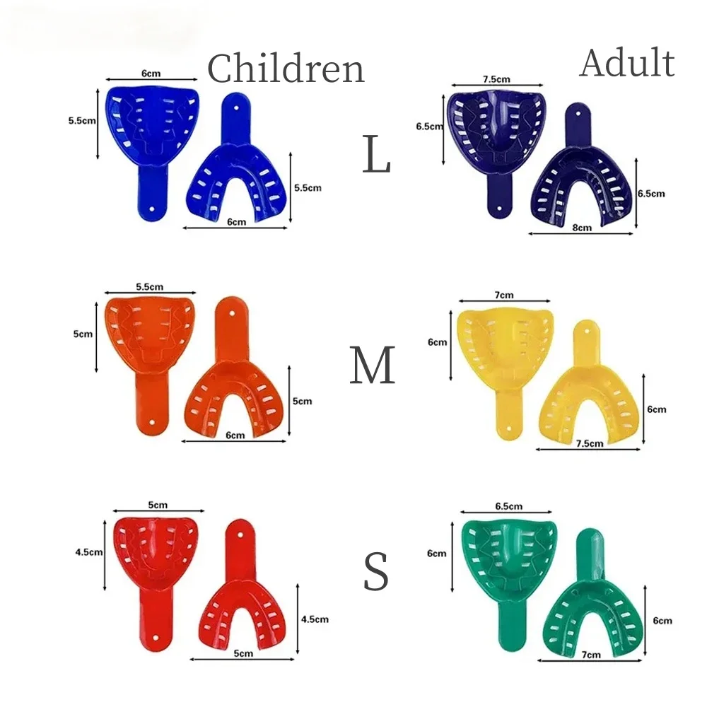 12-Piece Dental Impression Trays – Adult & Kids, 3 Sizes