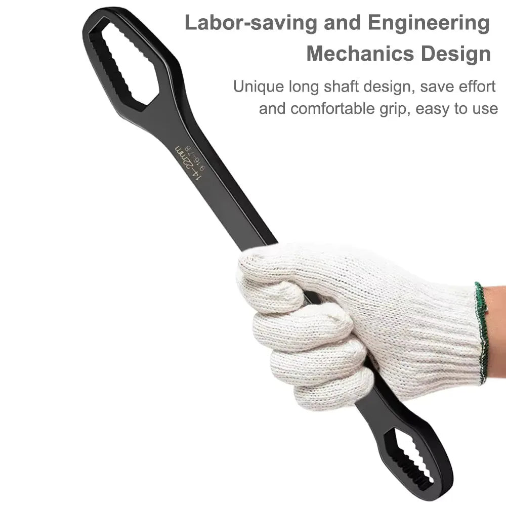 8-22mm 3-17mm Double End Universal Wrench Multifunctional , Self-Tightening Wrench Repair Tools Double Ended Wrench wrench set Peaceful Pleasures Health and Wellness