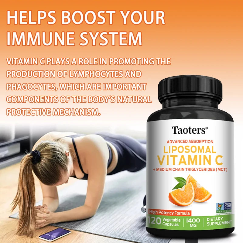 Liposomal Vitamin C 1000mg Capsules | Immune & Skin Support