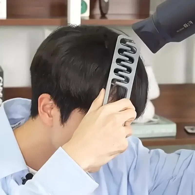 Wide-Tooth Volumizing Hair Comb | Korea Style Textured Bangs