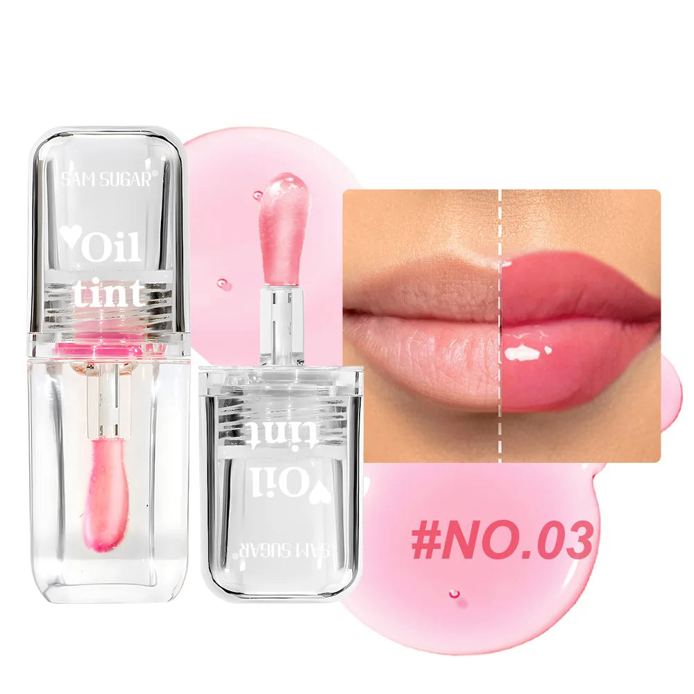 4 Color Clear Warm Change Pearl Lip Oil Moisturizing Nourishing Lip Gloss Lighten Lip Lines Lip Plumping Honey Peaceful Pleasures Health and Wellness 03
