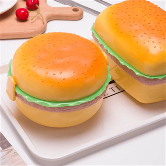 Hamburger Bento Lunch Box – Double Tier Microwave Container Bento Lunch Box Oasis Select