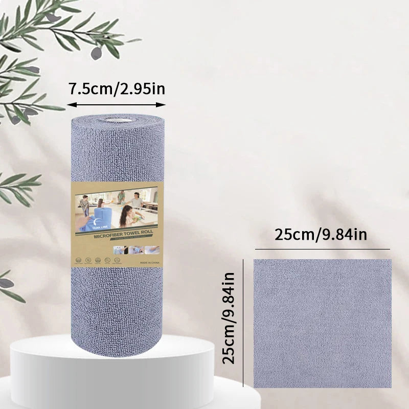 Microfiber Cleaning Cloth Roll – Reusable Tear-Off Dish Towels Microfiber Cleaning Cloth Peaceful Pleasures Health and Wellness