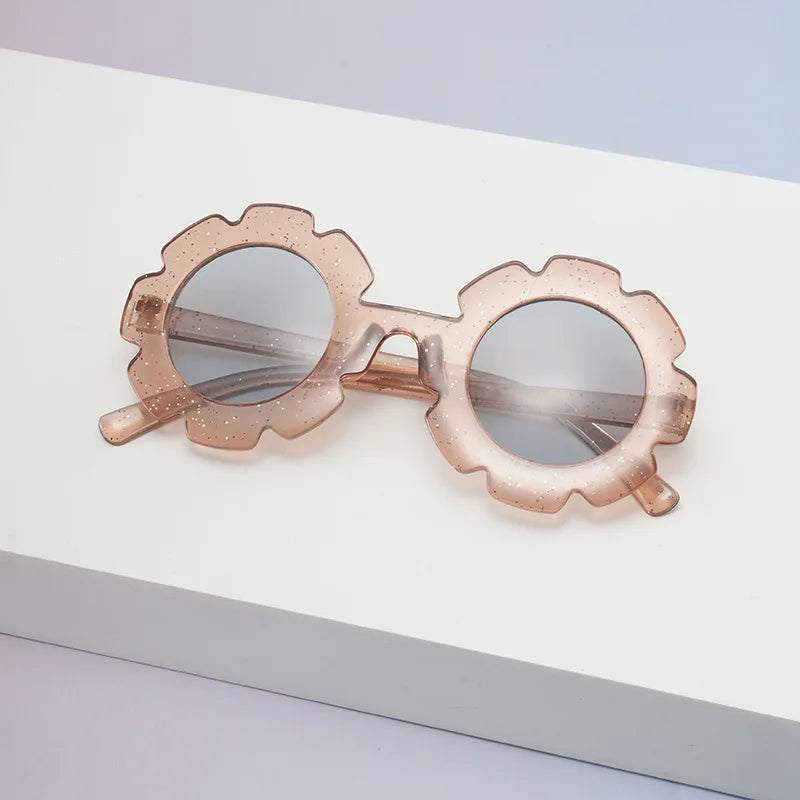 Cute Floral Round Sunglasses for Girls | UV400 Kids Shades