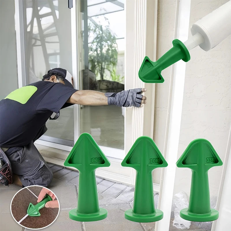 3-Piece Silicone Caulk Applicator Tool Set – Reusable Nozzles