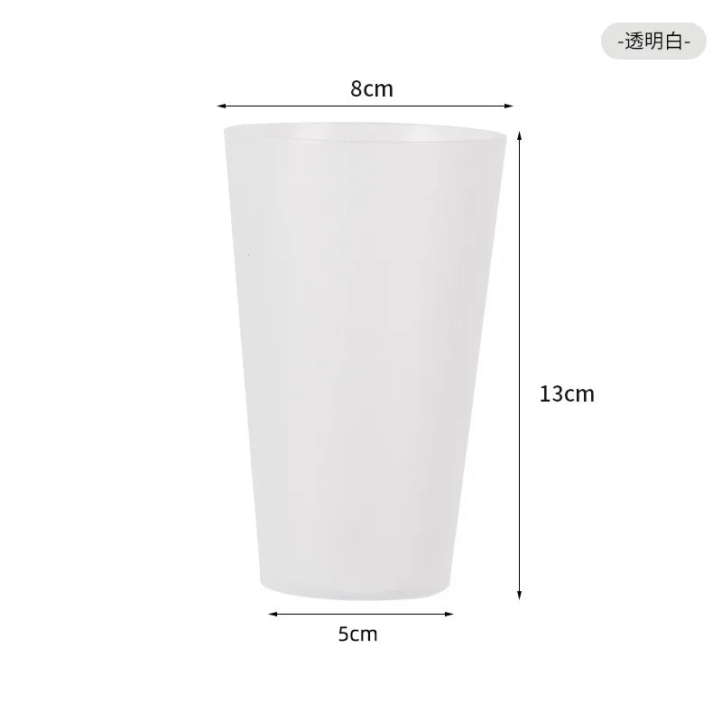 Unbreakable Stackable Restaurant Plastic Tumbler/Cup (Set of 8) 16 Ounce Clear for Restaurants and Home Dishwasher Safe BPA Free Peaceful Pleasures Health and Wellness White