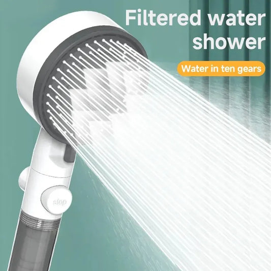 8-Mode Filtered Shower Head | High Pressure & One-Key Stop Filtered Shower Head Oasis Select
