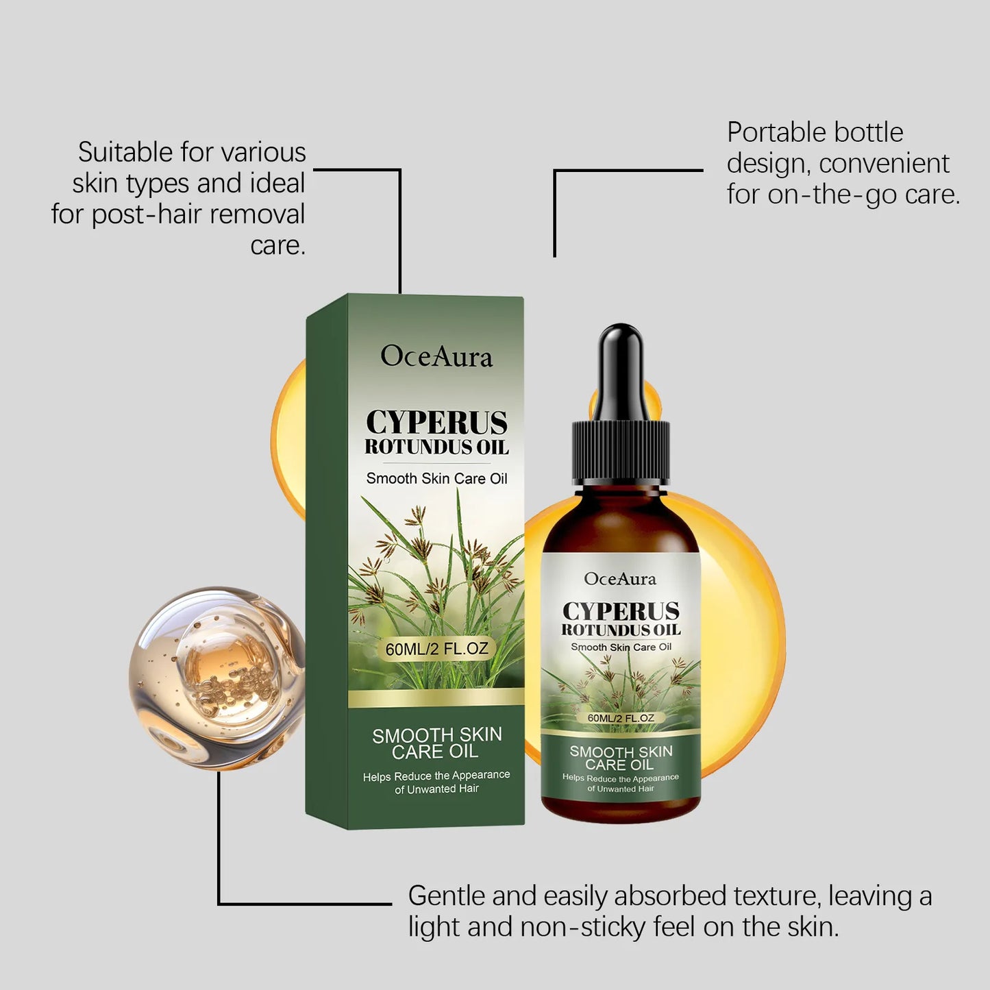 Cyperus Rotundus Post Hair Removal Oil | Ingrown Hair & Bikini Care