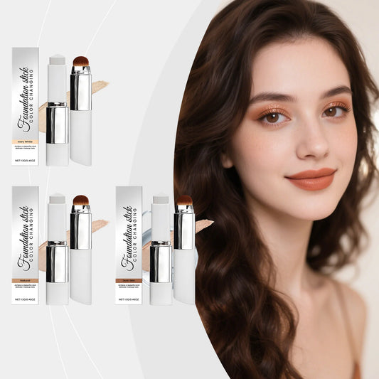 2-in-1 Foundation & Concealer Stick with Brush – 3 Shades