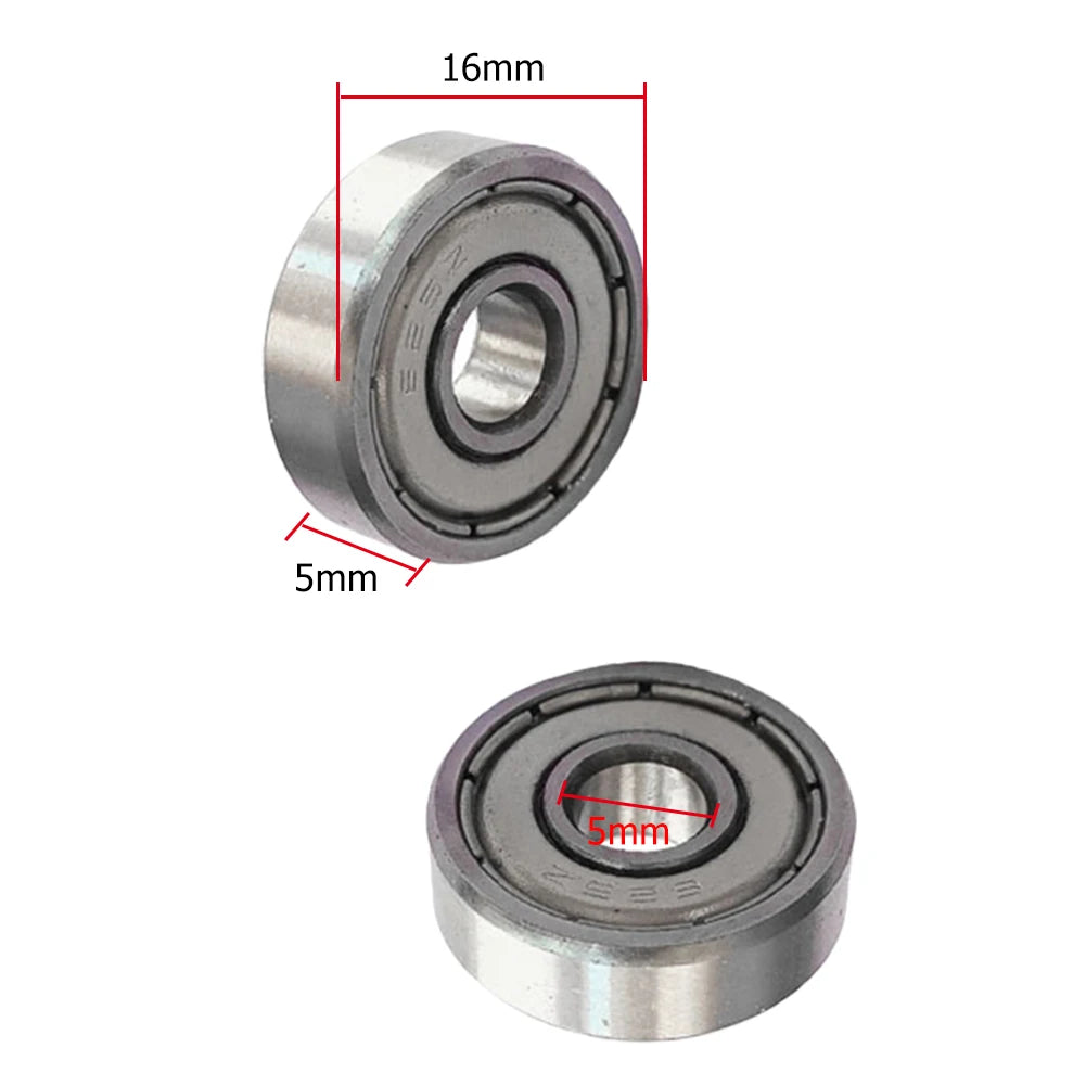 10pcs Miniature Bearings 5x16x5mm 625ZZ Miniature Ball Bearing Deep Groove Shielded Bearing Carbon Steel for Skateboard Scooter Peaceful Pleasures Health and Wellness