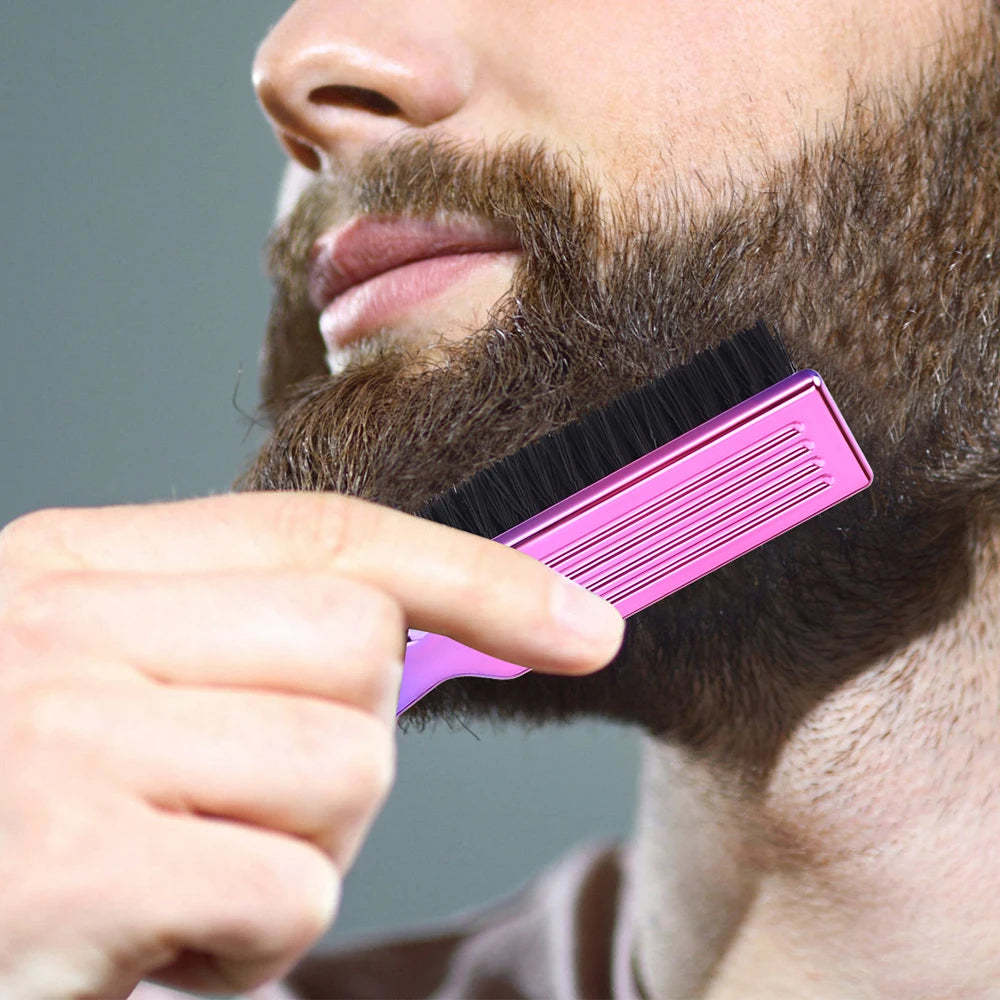 Professional Gradient Hair Cleaning Brush with Handle - Ideal for Men’s Hair and Beard Grooming & Clean-Up of Hair Clippings Peaceful Pleasures Health and Wellness