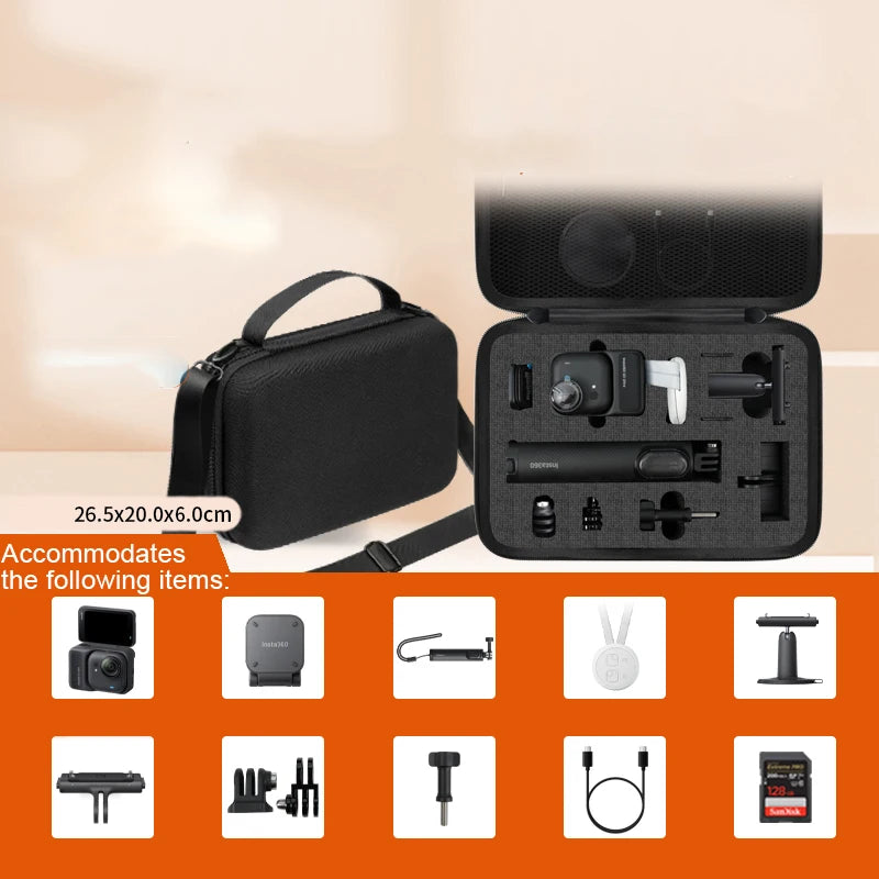 360° Protection Carrying Case For Insta360 Go Ultra Hardshell Storage Bag Waterproof Case For Insta360 Go Ultra Accessories Peaceful Pleasures Health and Wellness Large black