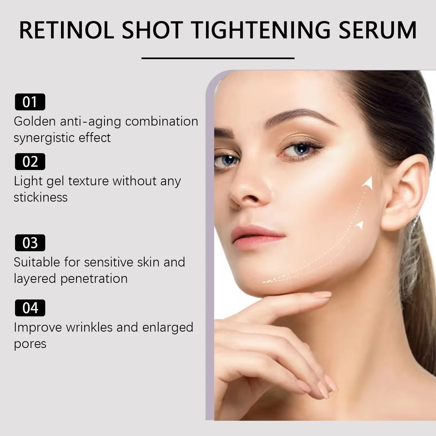 Retinol Firming Serum Anti-Wrinkle Shrink Pores Reduce Redness Sensitivity Brighten Skin Relieve Dryness Nourishing Face Essence Peaceful Pleasures Health and Wellness