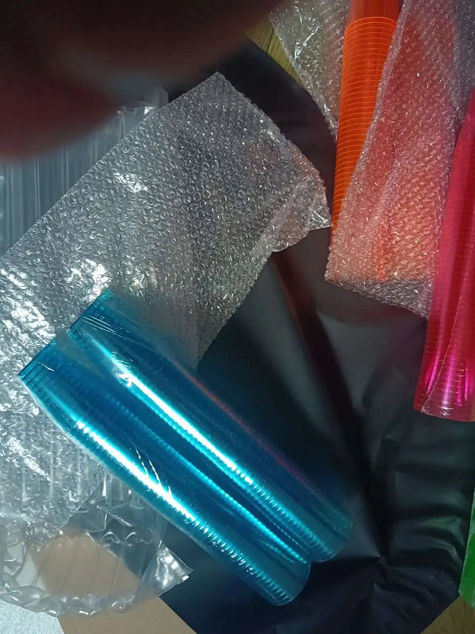 100Pcs Plastic Shot Glasses 2oz Disposable Clear Hard Plastic Cups(Multicolor) jello cups for party iridescent party supplies Peaceful Pleasures Health and Wellness 100PCS Blue