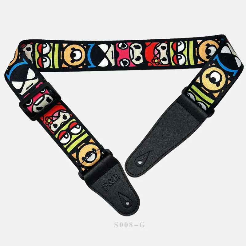 PP Guitar Strap Electric Wood Heat Transfer Musical Instrument Printed