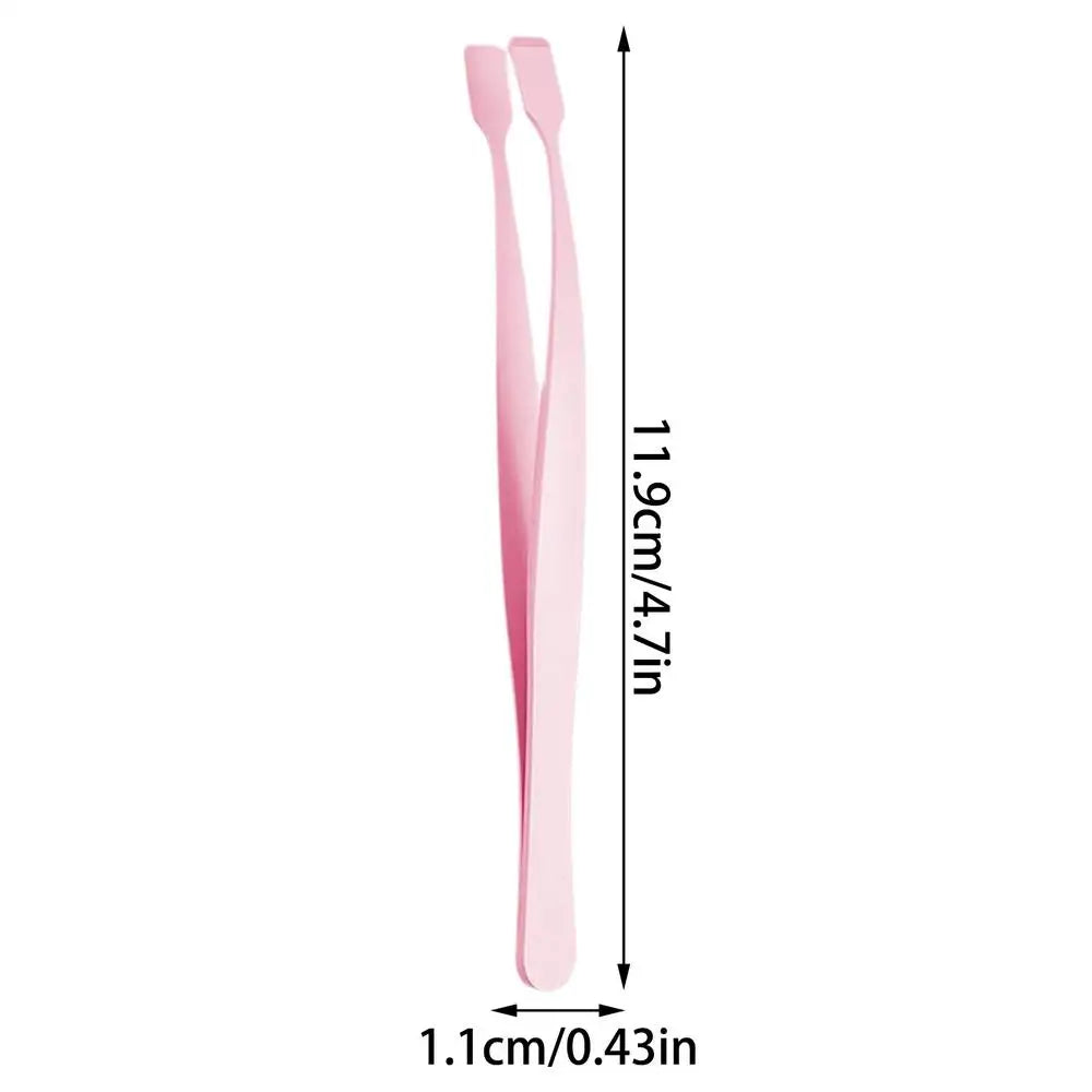 Stainless Steel Eyelash Cluster Applicator Tweezer Tool