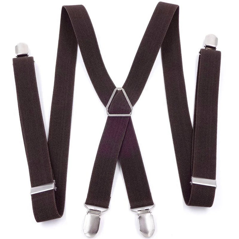 2.5*110cm Men Women Suspender Adult 4 Clips Mens Suspenders X Type Elastic Adjustable Strap Wide Braces Work Male Jockstrap Peaceful Pleasures Health and Wellness
