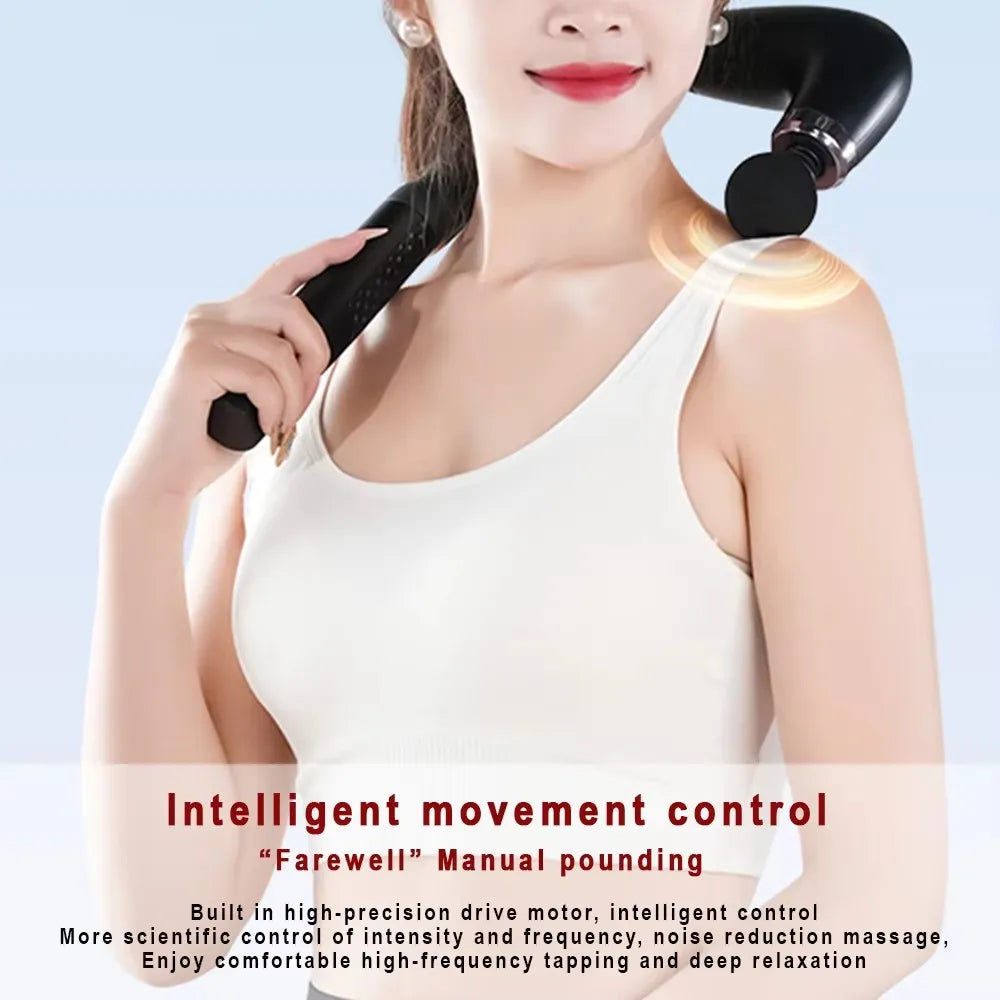 2025 New Smart Fascia Gun Electric Massager Massage Hammer Electric Fascia Gun Home Handheld Hammer Back Artifact Christmas Gift Peaceful Pleasures Health and Wellness