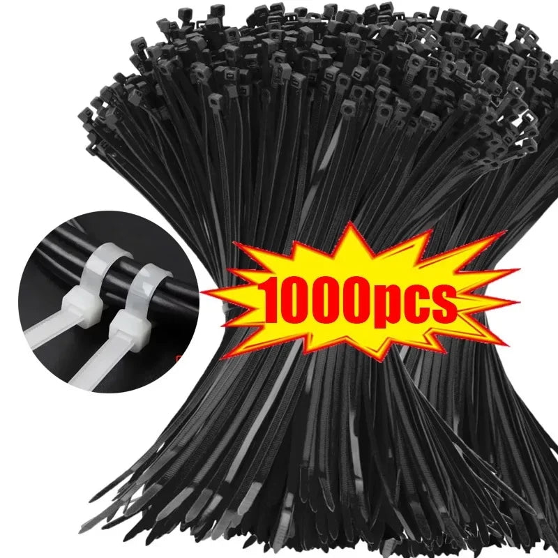 Self-Locking Nylon Cable Ties | Bulk Zip Ties 100–1000 Pack