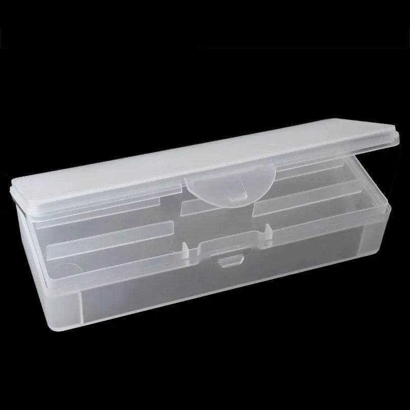 1Pc Rectangle Double-layer Nail Art Tool Empty Storage Box Tweezers Clippers Pens Polishing Nail Buffer Files Plastic Container Peaceful Pleasures Health and Wellness Clear