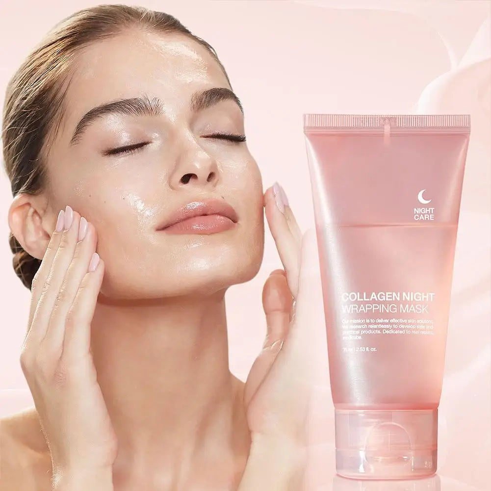 Hydrolyzed Collagen Overnight Facial Mask – 75g Skin Care Peaceful Pleasures Health and Wellness