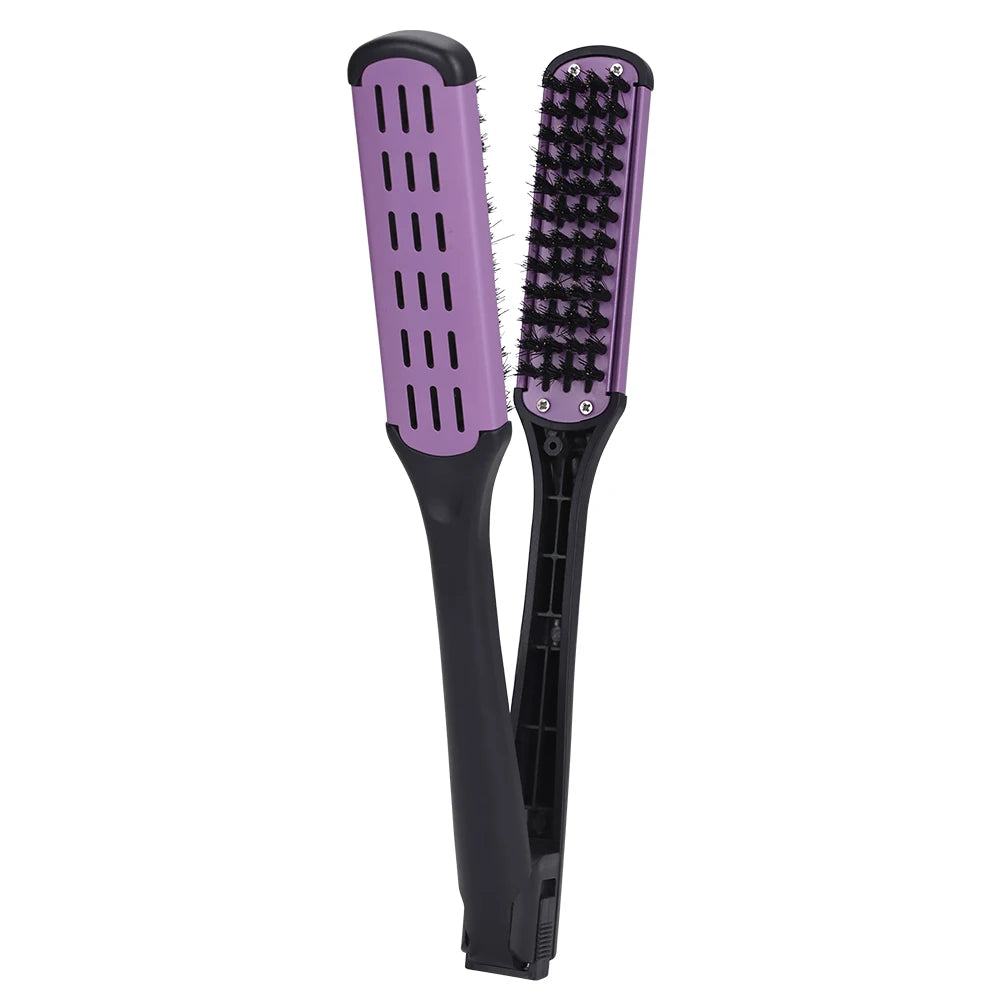 V-Shaped Hair Straightening Comb - Anti-Static, High-Temperature Resistant Styling Tool for Natural Curls and Long Straight Hair Peaceful Pleasures Health and Wellness B
