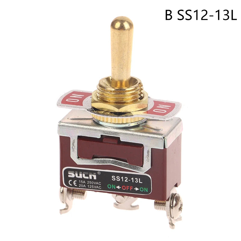 Toggle Switch 3/2 Gear Welding Straight Leg Rocker Lever SS12-21L SS12-13L SS12-23FL SS12-22L 3/4/6 Foot Power Toggle Switch Peaceful Pleasures Health and Wellness B