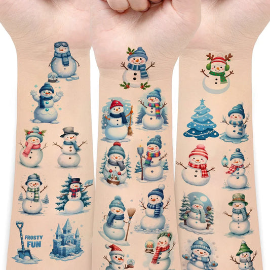 54pcs Winter Temporary Tattoo Stickers – Waterproof 3D Body Art Temporary Tattoo Stickers Oasis Select