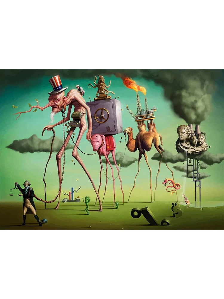 Salvador Dali Surrealism Masterpiece Posters Canvas Painting Abstract Aesthetic Wall Art For Corridor Office Room Home Decor Peaceful Pleasures Health and Wellness 10 50x70cm Unframed