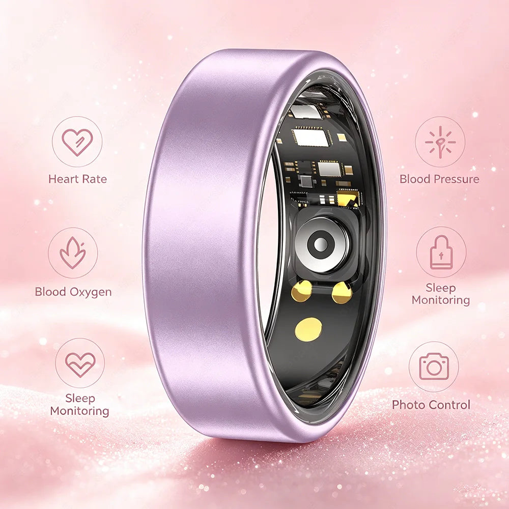 R10 Smart Ring For Men Women with Wireless Charging,SkinTemperature Health and Sleep Monitor,Multi-sport Modes For Andriod IOS Peaceful Pleasures Health and Wellness