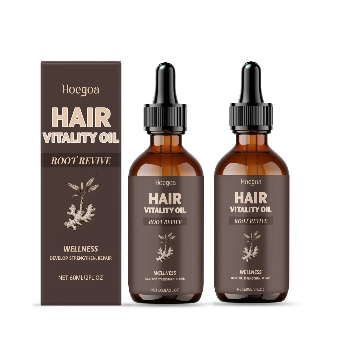 Argan Oil Hair Serum for Damaged Hair – Frizz Control & Shine Peaceful Pleasures Health and Wellness 2pcs