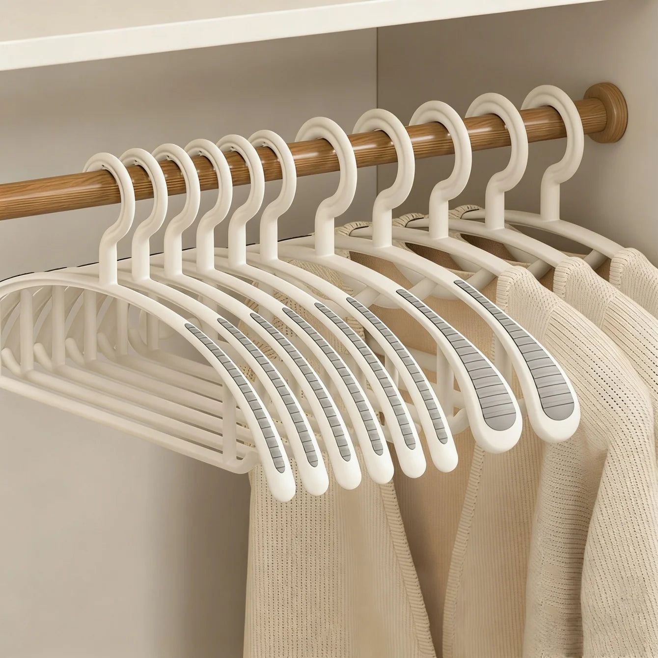 10-Pack Non-Slip Heavy Duty Wide Plastic Hangers for Closet Closet Clothes Hangers Peaceful Pleasures Health and Wellness