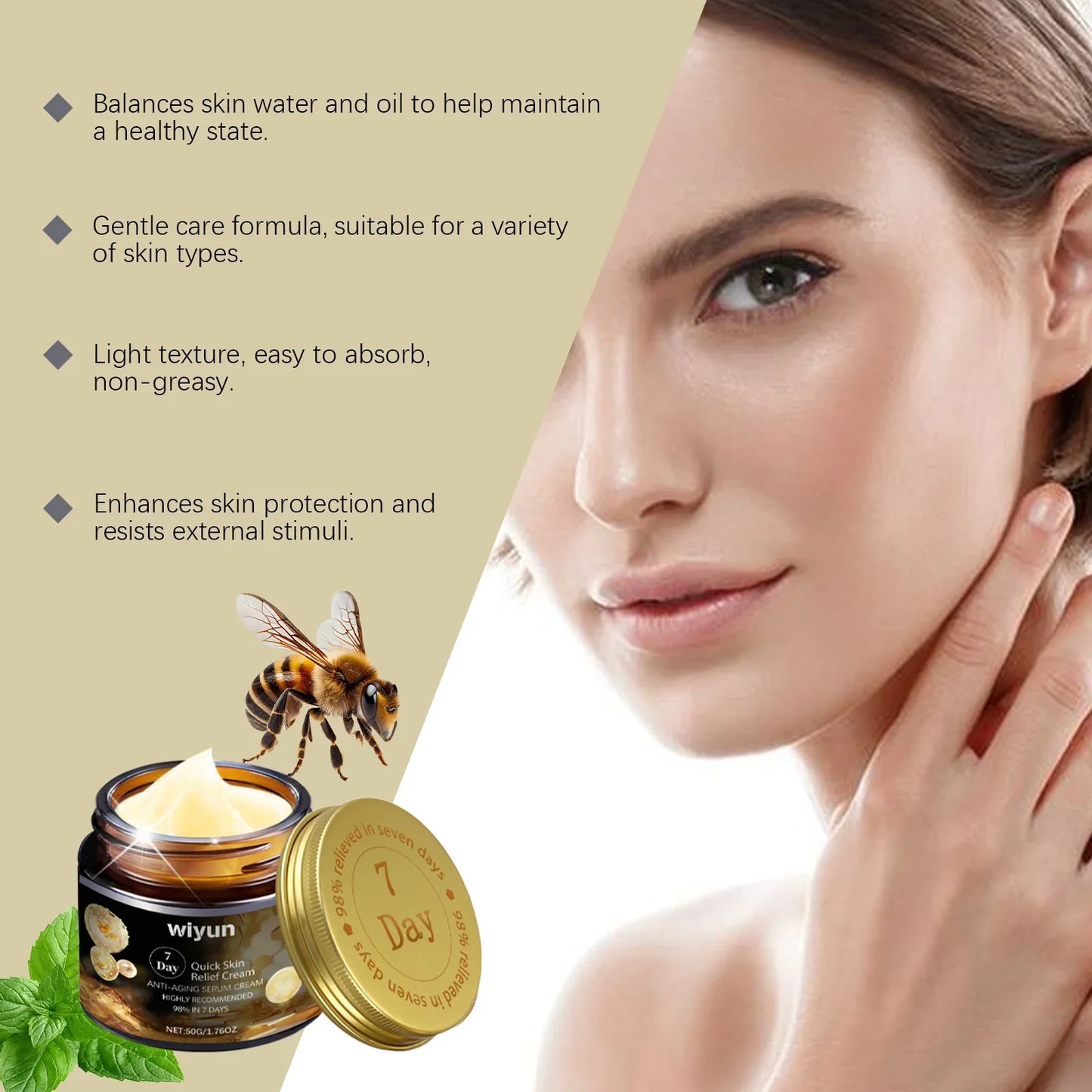 WIYUN Bee Venom Face Cream – Anti-Aging, Firming & Wrinkle Repair