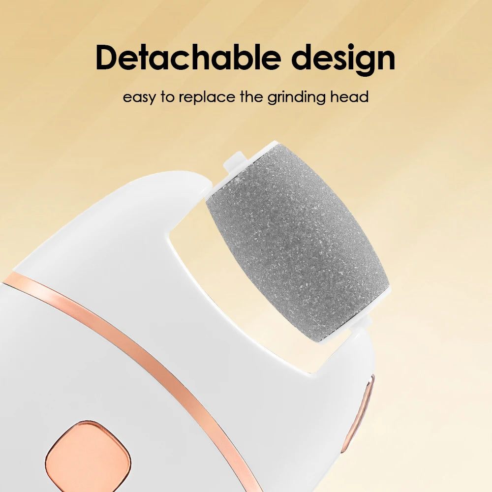 Automatic Electric Foot Grinder Thick Leather Deadskin Calluses Polishing Rechargeable Pedicure Tool Gentle Exfoliation File Peaceful Pleasures Health and Wellness