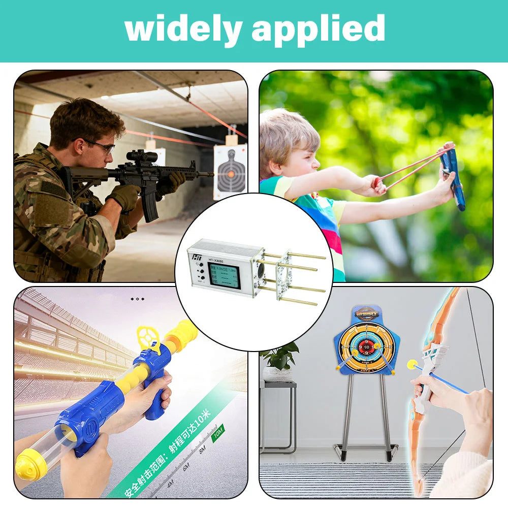 NEW Professional Shooting Chronograph with Backlight LCD Display - Ball Velocity and Energy Measurement for 1-999m/s Speed Range Peaceful Pleasures Health and Wellness