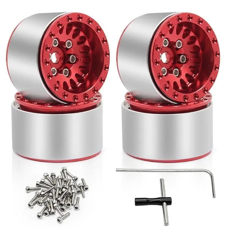 1.0" Beadlock Wheel Hubs 4pcs for RC Crawlers TRX4M SCX24