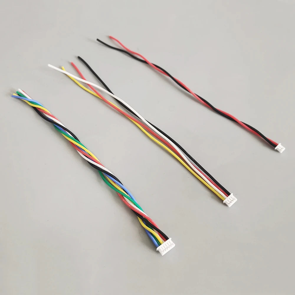 JST 1.25mm Connector with 28AWG Single-ended Pre-Crimped Soft silicone Cables Kit Male Female 2/3/4/5/6/7/8/9/10 Pin for Diy Peaceful Pleasures Health and Wellness