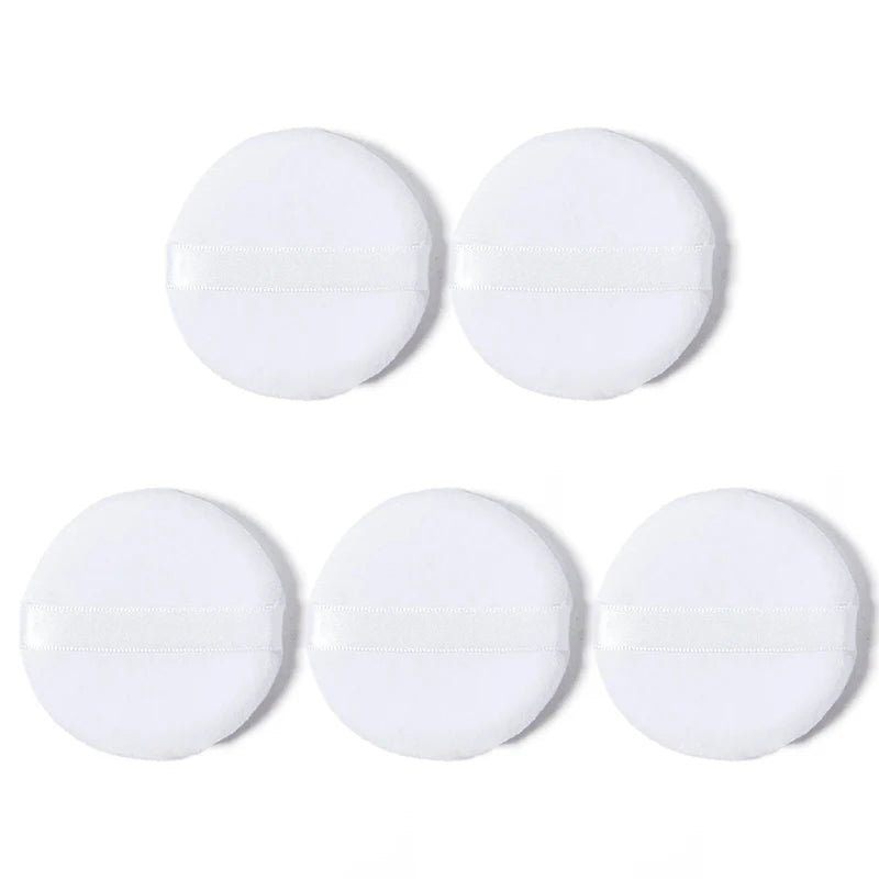 Powder Puff Makeup Sponge Set 5-10 Pcs | Washable Round Puff