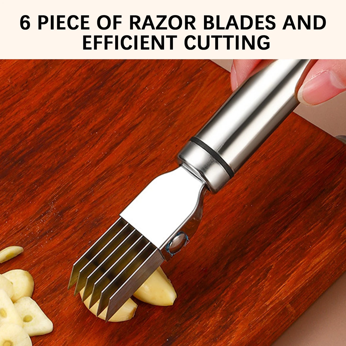 6-Blade Green Onion Slicer | Stainless Steel Vegetable Shredder