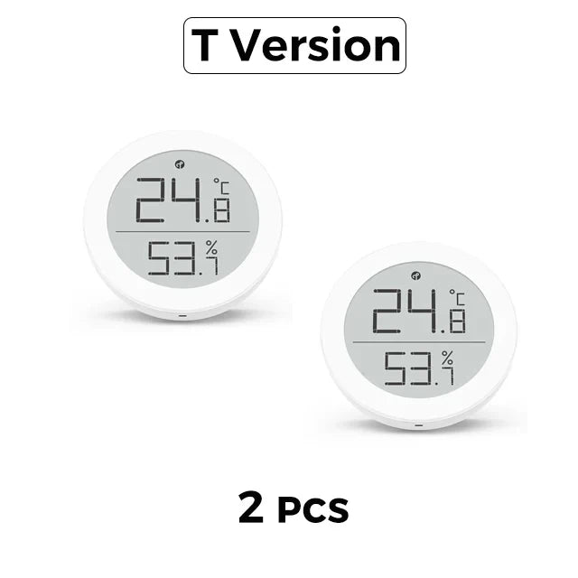 Qingping Indoor Temperature Humidity Monitor T Version Thread/BLE High-precision E-Link INK Thermometer work with Apple HomeKit Peaceful Pleasures Health and Wellness 2 pcs