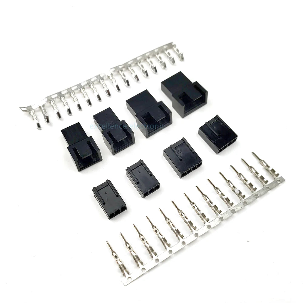 2540 2.54mm KF2510 3+1P PWM Fan Male Female Housing Connector Interface Straight / Right Angle Pin Header 2.54mm 4pin 2510 Peaceful Pleasures Health and Wellness