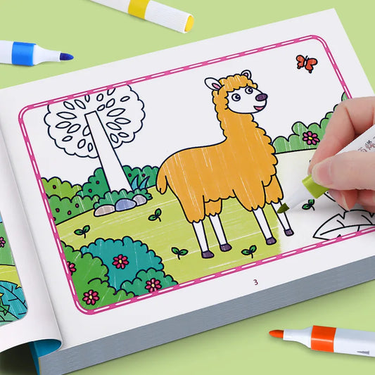 Children's Coloring Book Graffiti Cartoon Animal Drawing Fun Suitable Peaceful Pleasures Health and Wellness