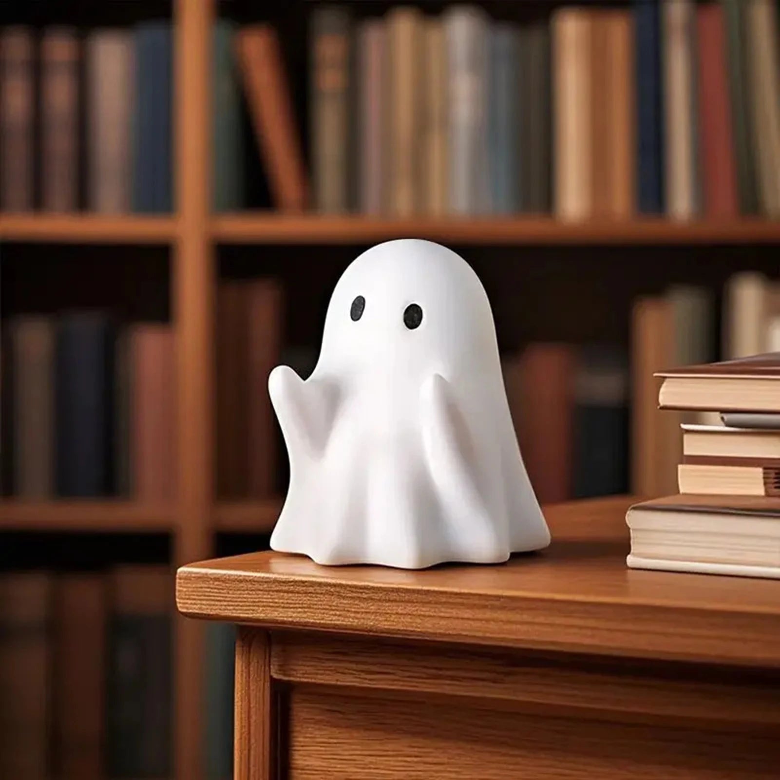Funny Ghost Pen Holder Spooky Ghost Figurine Design Pencil Holder for Desk Organizer Accessory Gifts for Families Friends Peaceful Pleasures Health and Wellness
