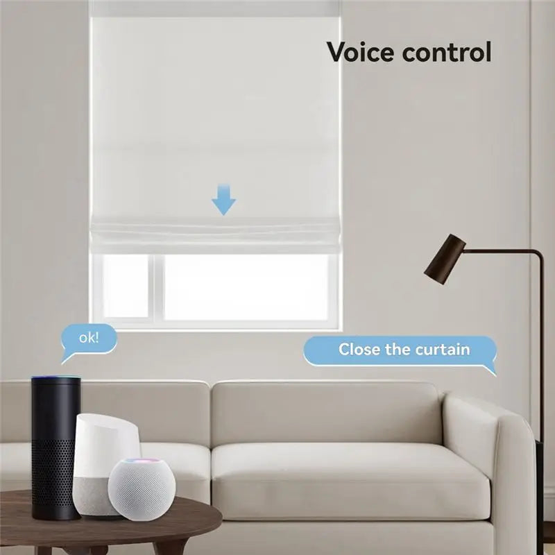 A36T-Blinds Motor Smart Voice-Controllable Roller Shade Blinds Motor With 1-Way Remote Control For Roman, Honeycomb Tuya Zigbee Peaceful Pleasures Health and Wellness