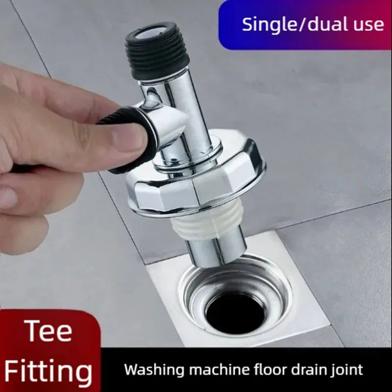 3-Way Washing Machine Drain Pipe Tee | Odor-Proof Floor Drain
